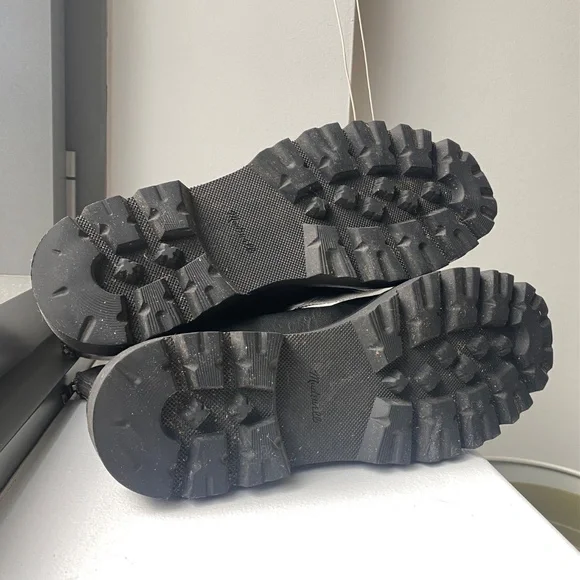 Madewell Citywalk Lugsole Lace-up Boots, Black Leather - Picture 11 of 12